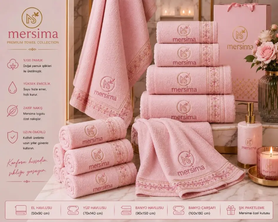 havlu bornoz cesitleri pembe havlular